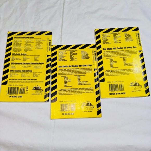 Cliffs Notes Set Of Three Books Hawthorne & Joyce / The Scarlet Letter & More - Picture 4 of 7